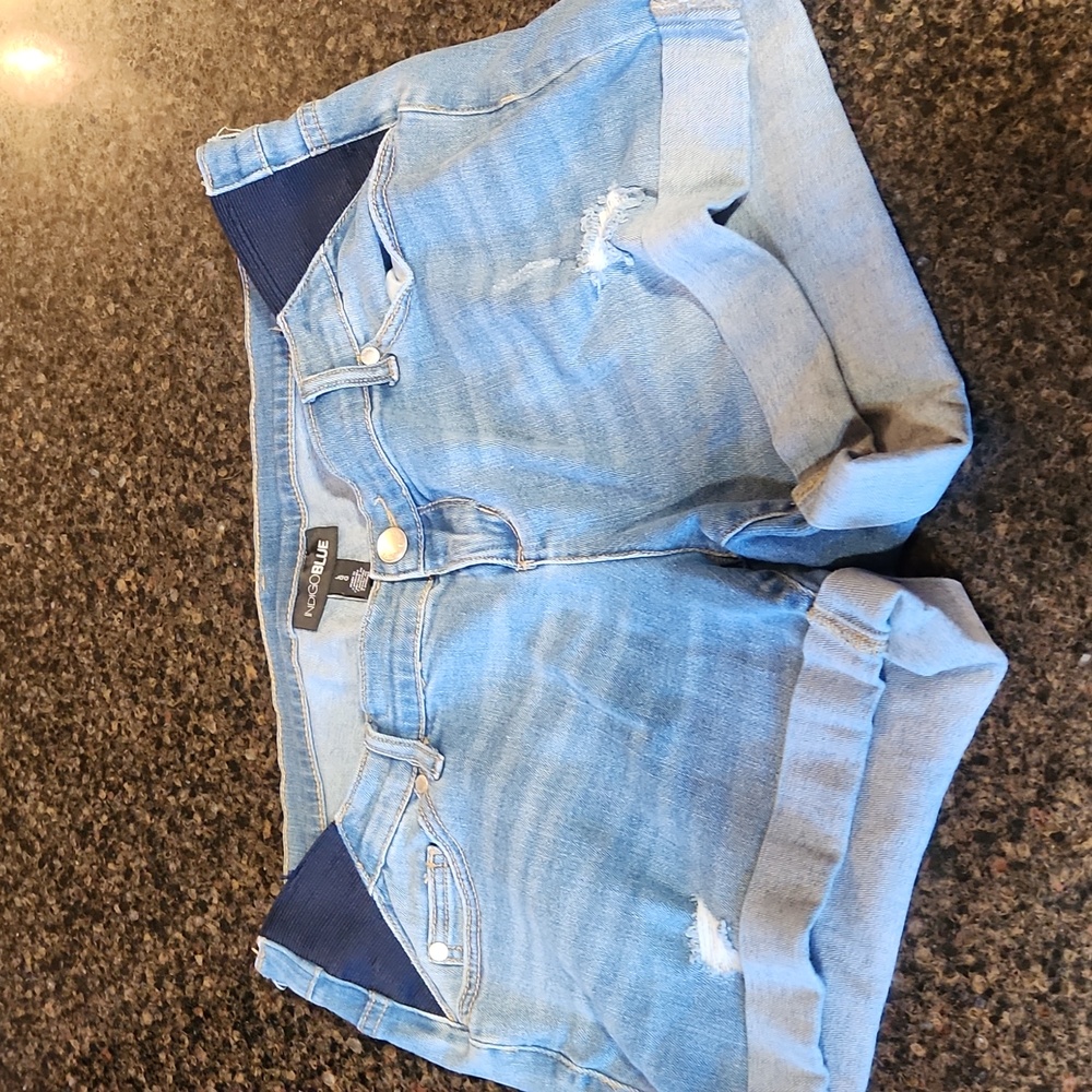 Indigo Blue Maternity Shorts